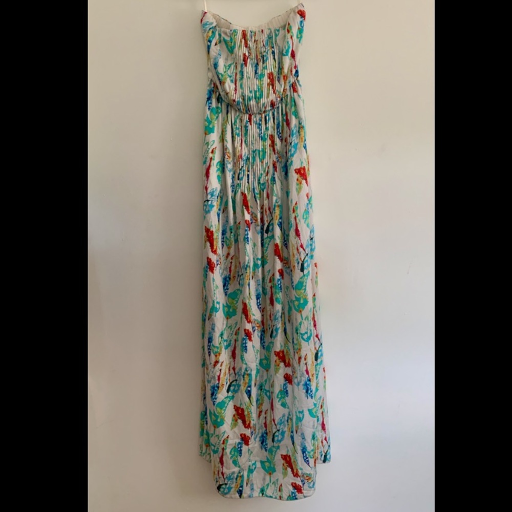 Rachel Roy strapless floral maxi dress Small